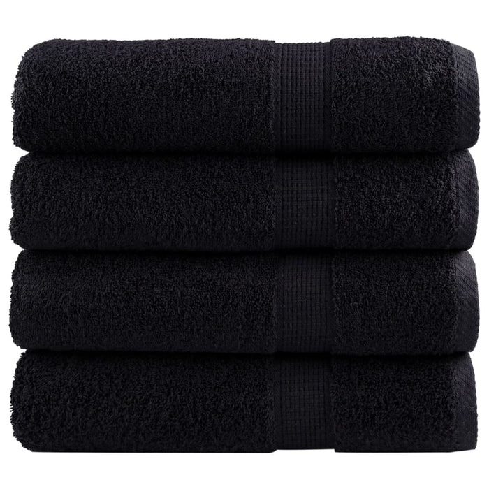 Prosoape de duș premium SOLUND 4 buc. negru 70x140 cm 600 gsm - WALTI WALTI