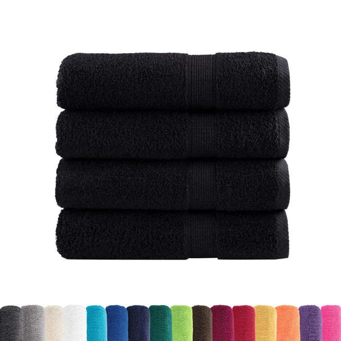 Prosoape de duș premium SOLUND 4 buc. negru 70x140 cm 600 gsm - WALTI WALTI