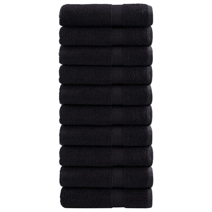 Prosoape de duș premium SOLUND 10 buc. negru 70x140 cm 600 gsm WALTI