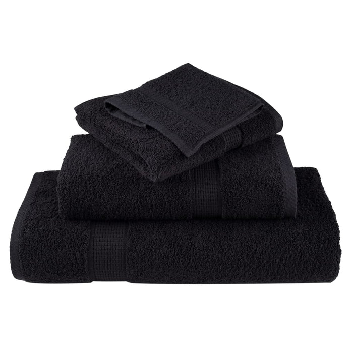 Prosoape de duș premium SOLUND 10 buc. negru 70x140 cm 600 gsm WALTI