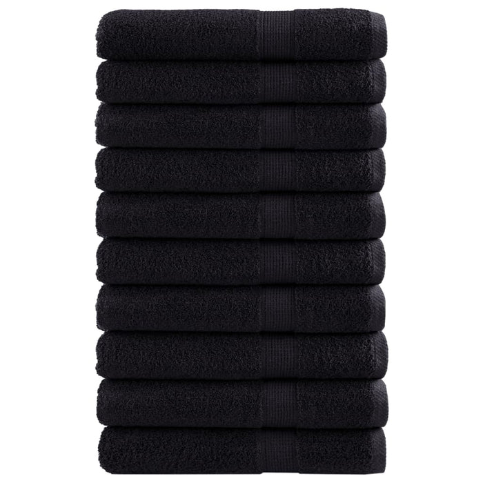 Prosoape de saună premium SOLUND 10 buc. negru 80x200 cm 600gsm WALTI