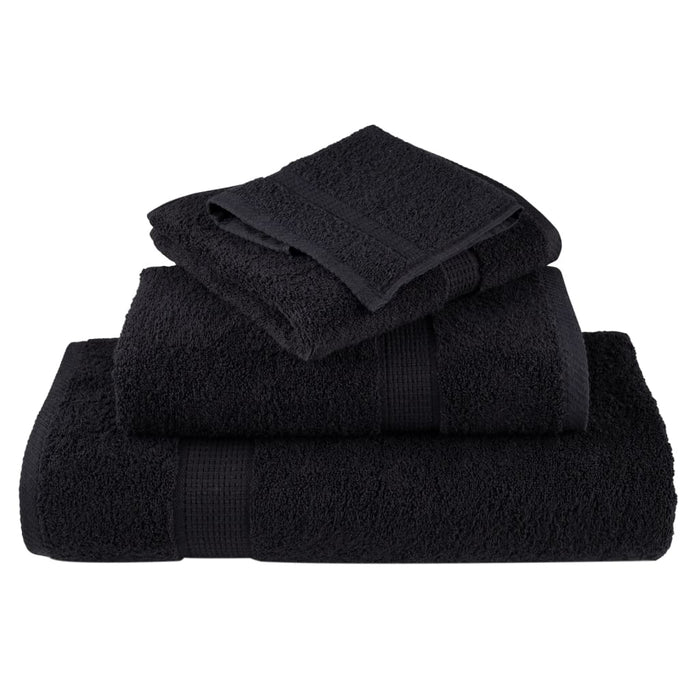 Prosoape de saună premium SOLUND 10 buc. negru 80x200 cm 600gsm WALTI