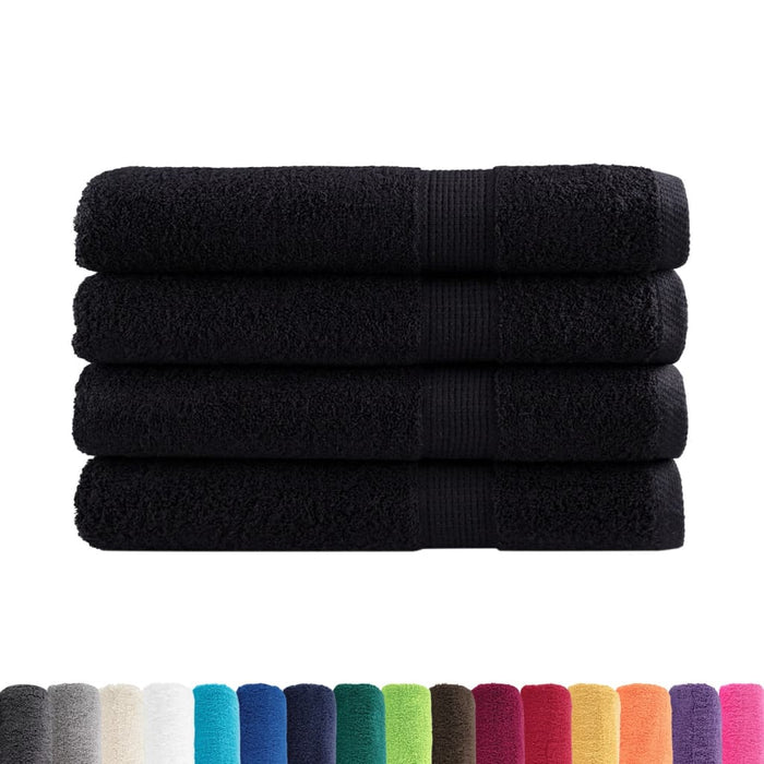 Prosoape premium SOLUND 4 buc. negru 100x200 cm 600 gsm WALTI