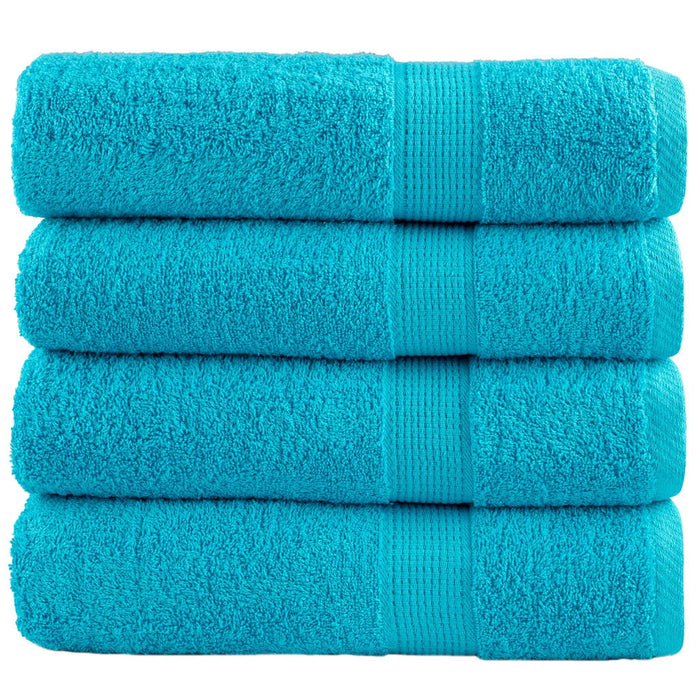 Prosoape de mâini premium SOLUND 4 buc. turcoaz 50x100cm 600gsm WALTI
