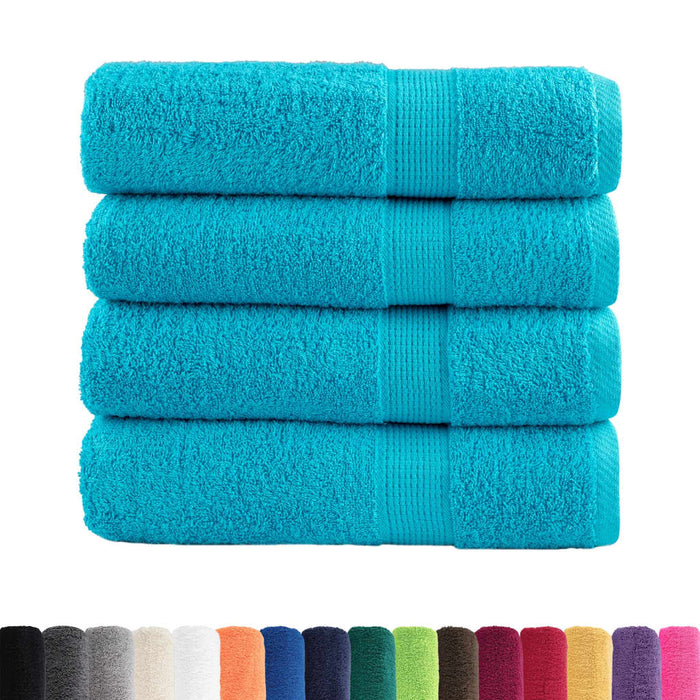 Prosoape de mâini premium SOLUND 4 buc. turcoaz 50x100cm 600gsm WALTI