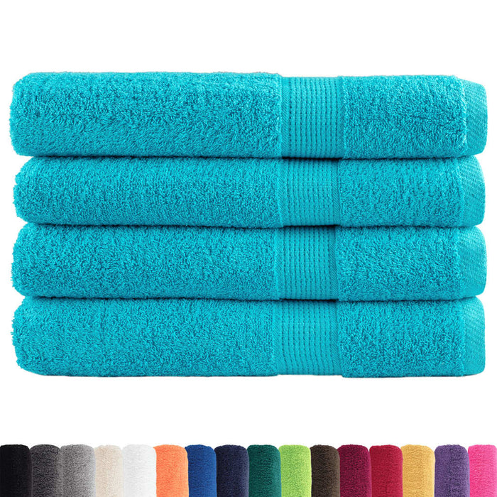 Prosoape de saună premium SOLUND 4 buc. turcoaz 80x200cm 600gsm WALTI