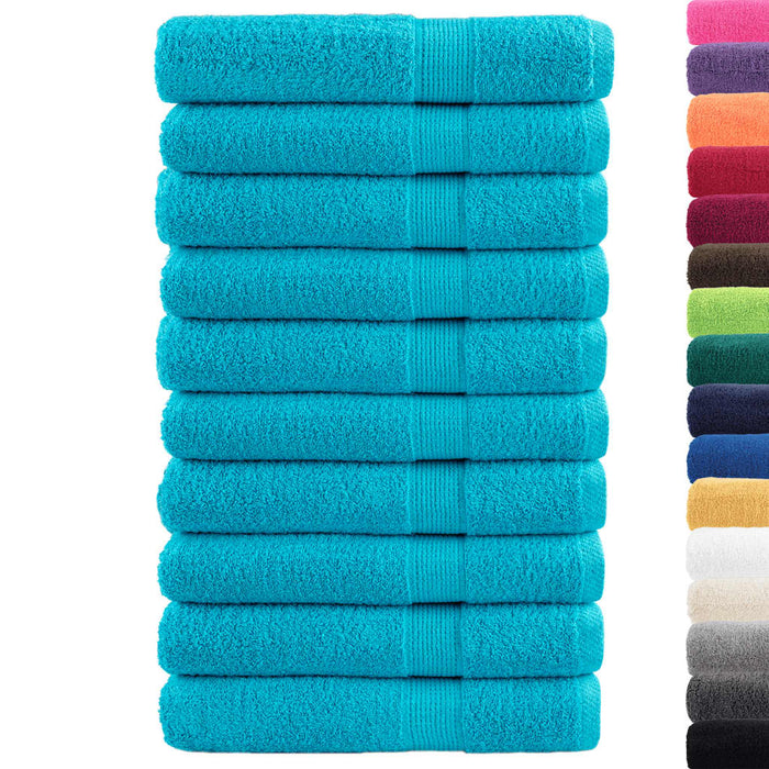 Prosoape de saună premium SOLUND 10buc. turcoaz 80x200cm 600gsm WALTI