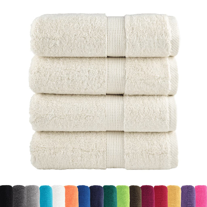 Prosoape de baie premium SOLUND, 4 buc., crem, 30x30 cm, 600 g/m² WALTI