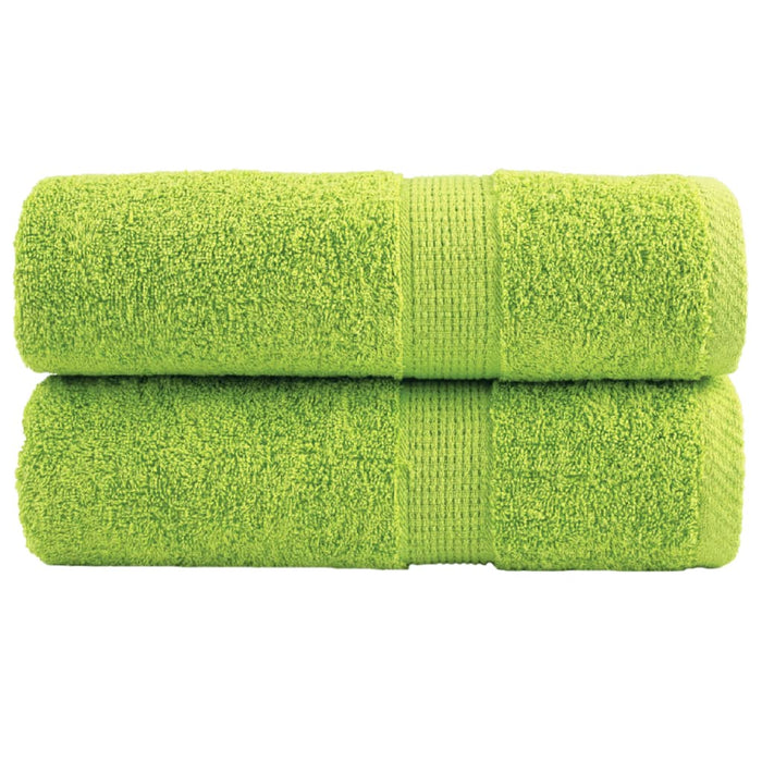 Prosoape de baie premium SOLUND, 2 buc., verde măr, 30x30 cm, 600 g/m² WALTI