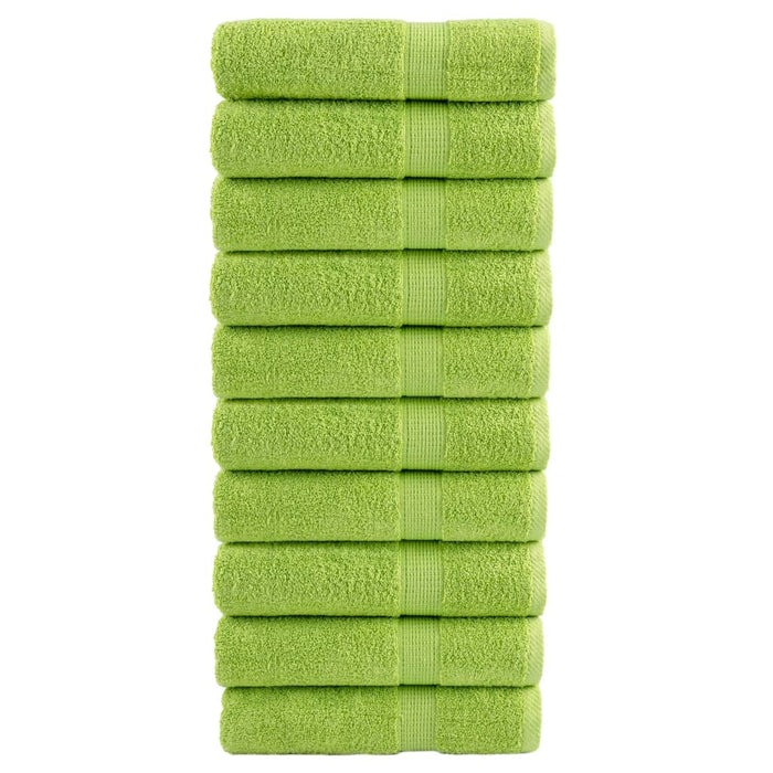 Prosoape de duș premium SOLUND 10 buc. verde 70x140 cm 600 gsm WALTI