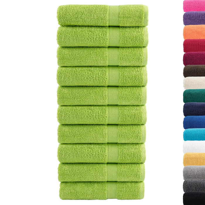 Prosoape de duș premium SOLUND 10 buc. verde 70x140 cm 600 gsm WALTI
