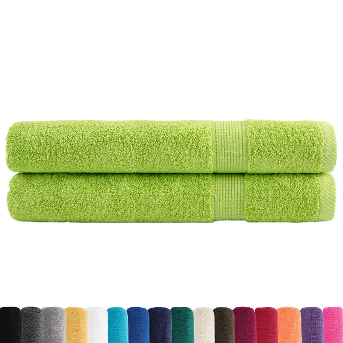 Prosoape de saună premium SOLUND 2 buc. verde 80x200 cm 600 gsm WALTI