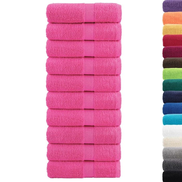 Prosoape de baie premium SOLUND, 10 buc. roz, 30x30 cm, 600 g/m² WALTI