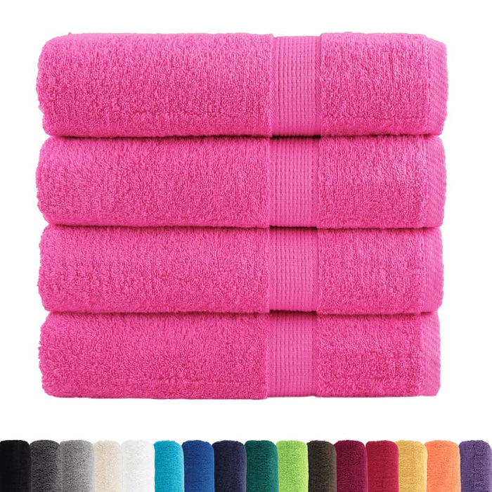 Prosoape de mâini premium SOLUND 4 buc. roz 50x100cm 600 gsm - WALTI WALTI
