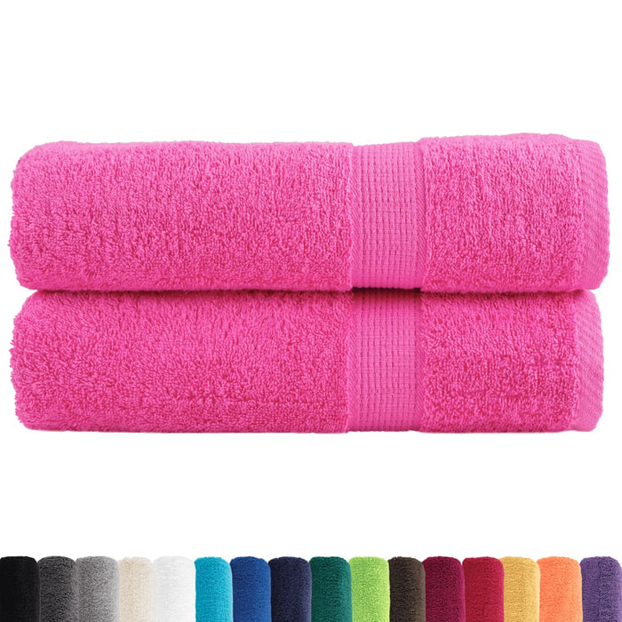 Prosoape de duș premium SOLUND 2 buc. roz 70x140 cm 600 gsm WALTI