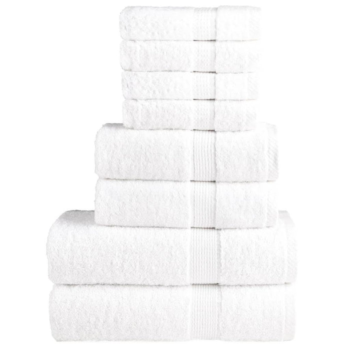 Set de prosoape premium SOLUND, 8 piese, alb, 600 g/m² - WALTI WALTI
