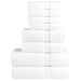 Set de prosoape premium SOLUND, 8 piese, alb, 600 g/m² - WALTI WALTI