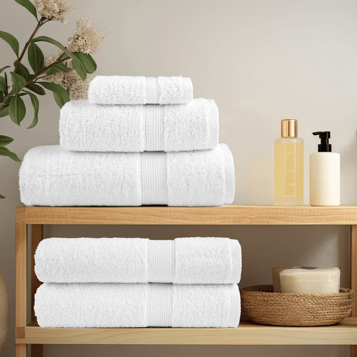 Set de prosoape premium SOLUND, 8 piese, alb, 600 g/m² - WALTI WALTI