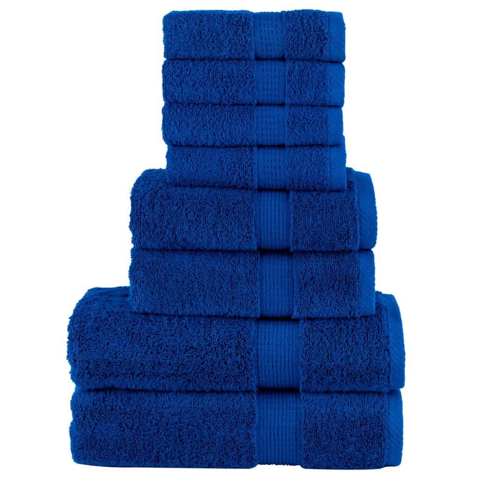 Set de prosoape premium SOLUND, 8 piese, albastru, 600 g/m² - WALTI WALTI