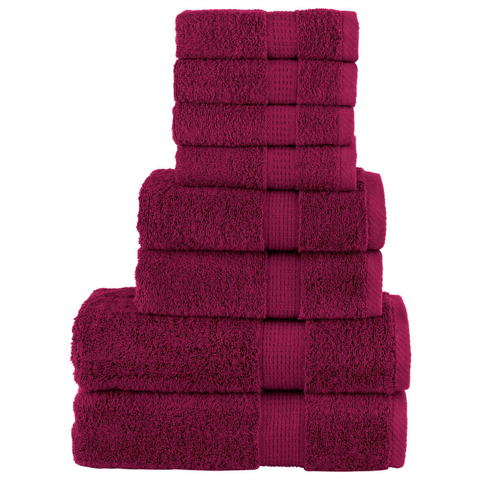Set de prosoape premium SOLUND, 8 piese, bordo, 600 g/m² - WALTI WALTI