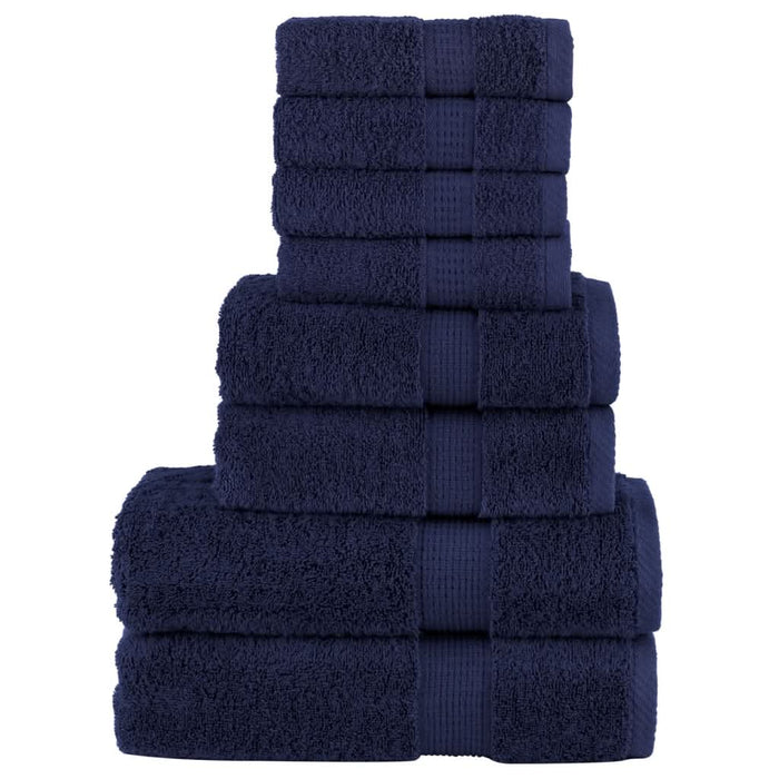 Set de prosoape premium SOLUND, 8 piese, bleumarin, 600 g/m² - WALTI WALTI