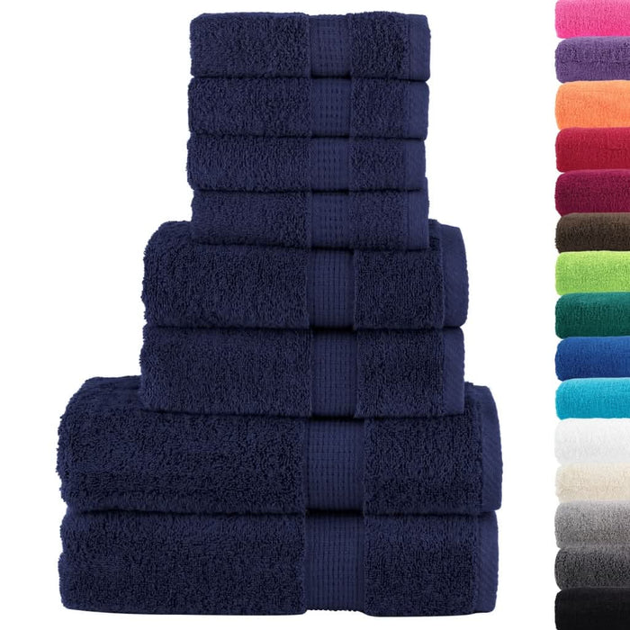 Set de prosoape premium SOLUND, 8 piese, bleumarin, 600 g/m² - WALTI WALTI