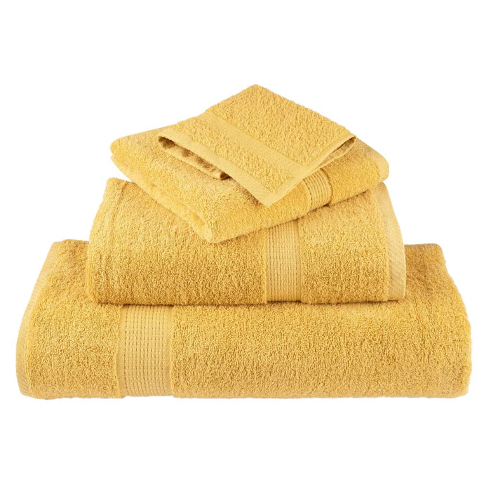 Set de prosoape premium SOLUND, 8 piese, auriu, 600 g/m² WALTI