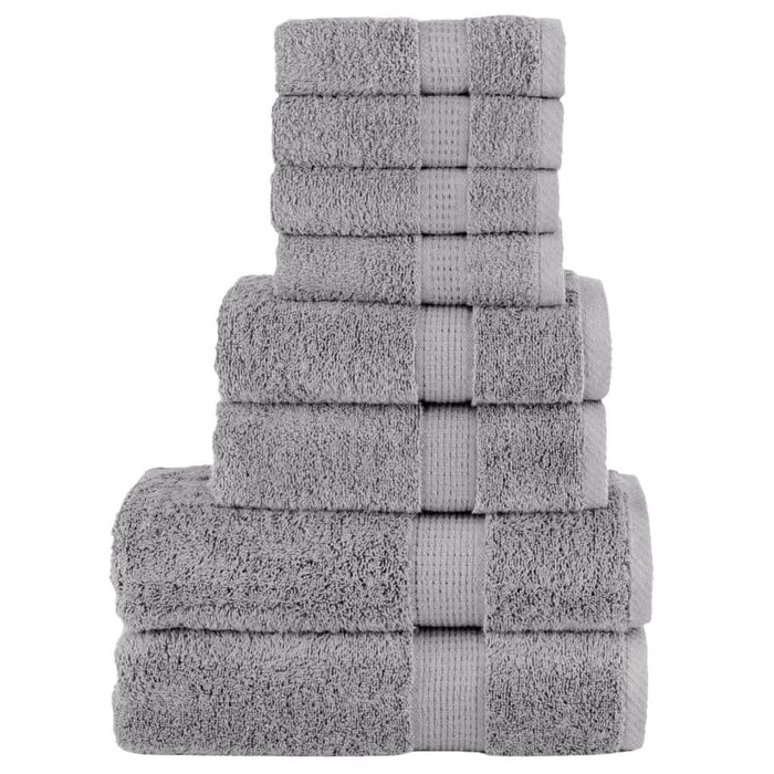 Set de prosoape premium SOLUND, 8 piese, gri, 600 g/m² - WALTI WALTI