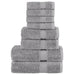 Set de prosoape premium SOLUND, 8 piese, gri, 600 g/m² - WALTI WALTI