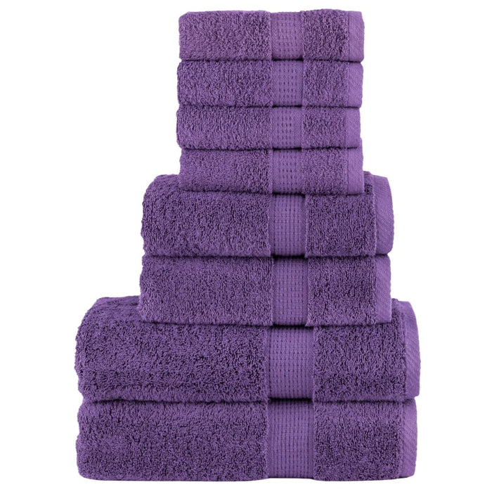 Set de prosoape premium SOLUND, 8 piese, violet, 600 g/m² WALTI