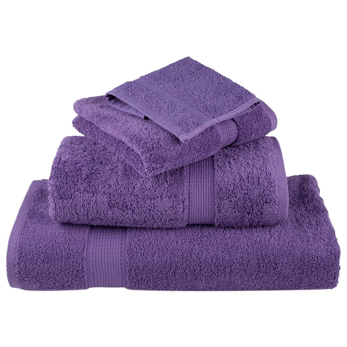 Set de prosoape premium SOLUND, 8 piese, violet, 600 g/m² WALTI
