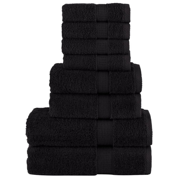 Set de prosoape premium SOLUND, 8 piese, negru, 600 g/m² - WALTI WALTI
