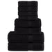 Set de prosoape premium SOLUND, 8 piese, negru, 600 g/m² - WALTI WALTI