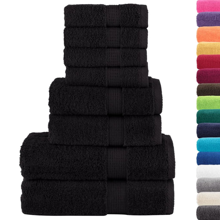 Set de prosoape premium SOLUND, 8 piese, negru, 600 g/m² - WALTI WALTI