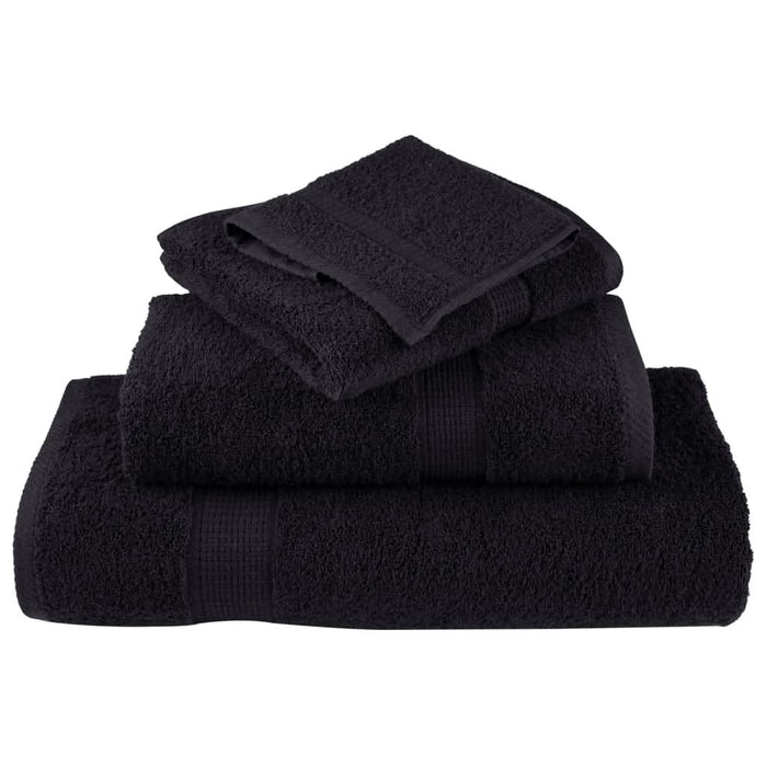 Set de prosoape premium SOLUND, 8 piese, negru, 600 g/m² - WALTI WALTI