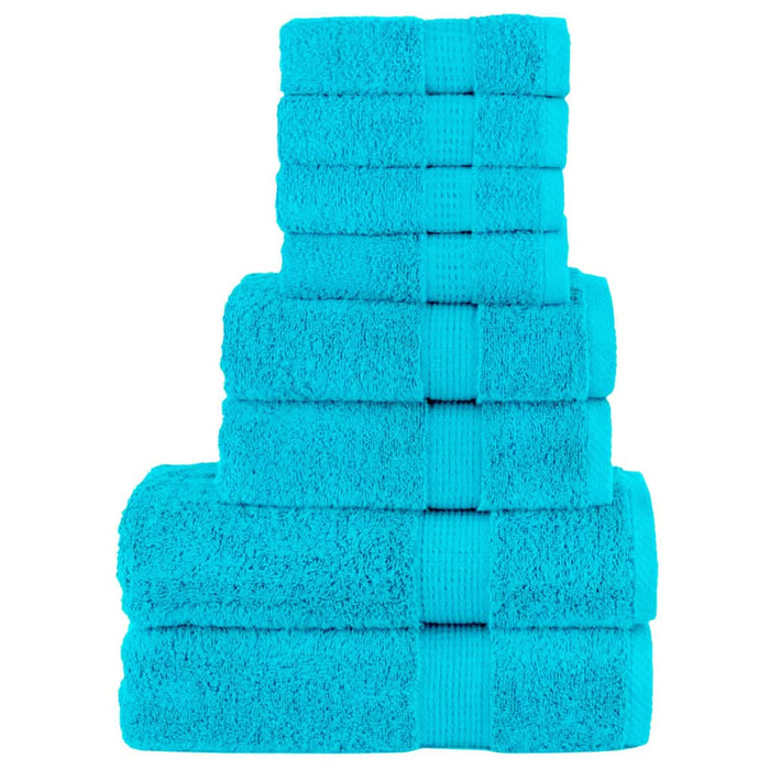 Set de prosoape premium SOLUND, 8 piese, turcoaz, 600 g/m² WALTI