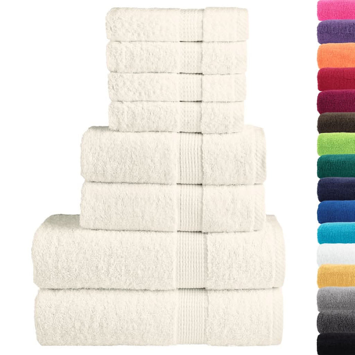 Set de prosoape premium SOLUND, 8 piese, crem, 600 g/m² - WALTI WALTI