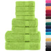 Set de prosoape premium SOLUND, 8 piese, verde măr, 600 g/m² - WALTI WALTI