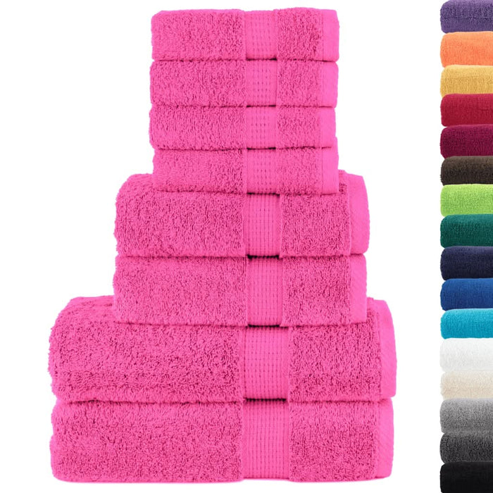 Set de prosoape premium SOLUND, 8 piese, roz, 600 g/m² - WALTI WALTI