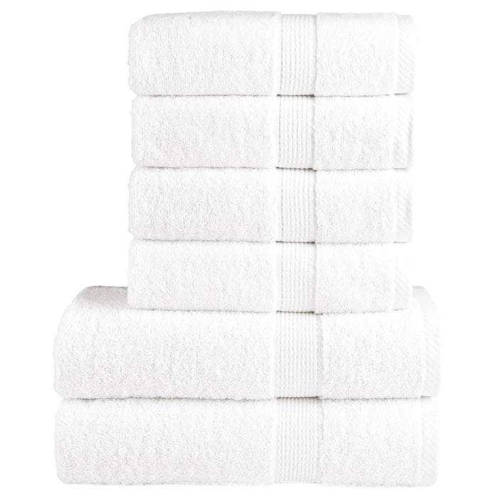 Set de prosoape premium SOLUND, 6 piese, alb, 600 g/m² - WALTI WALTI