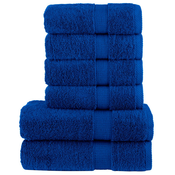Set de prosoape premium SOLUND, 6 piese, albastru, 600 g/m² WALTI