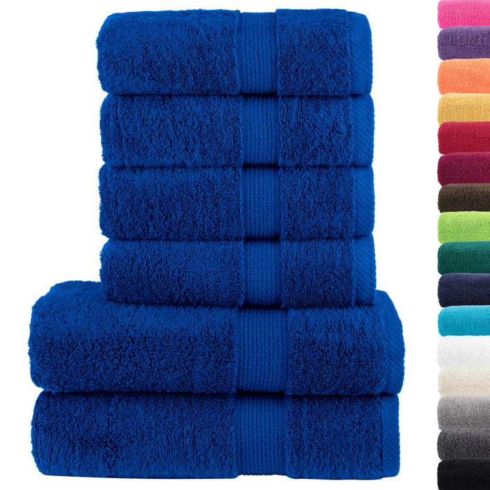 Set de prosoape premium SOLUND, 6 piese, albastru, 600 g/m² WALTI