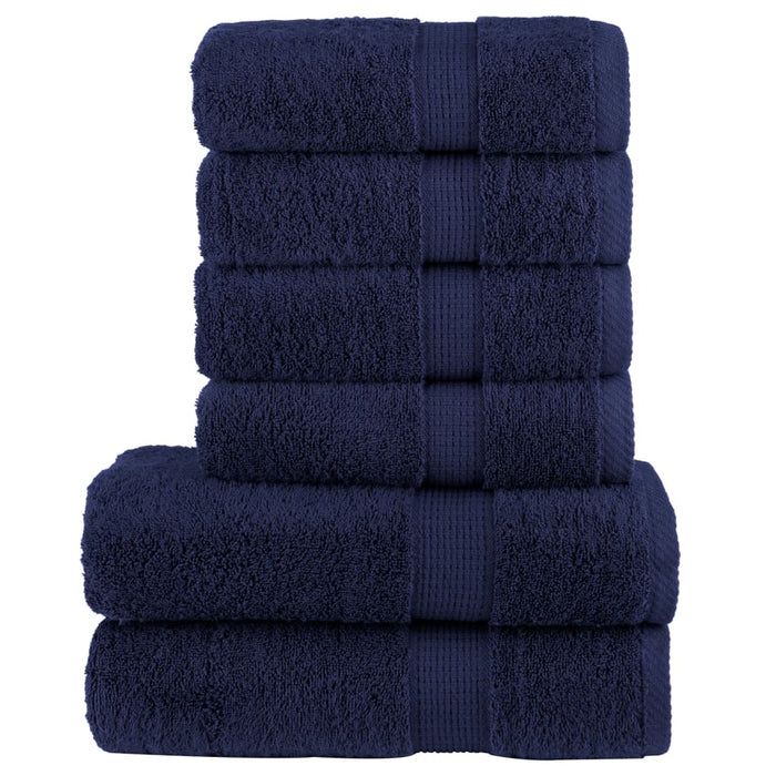 Set de prosoape premium SOLUND, 6 piese, bleumarin, 600 g/m² WALTI