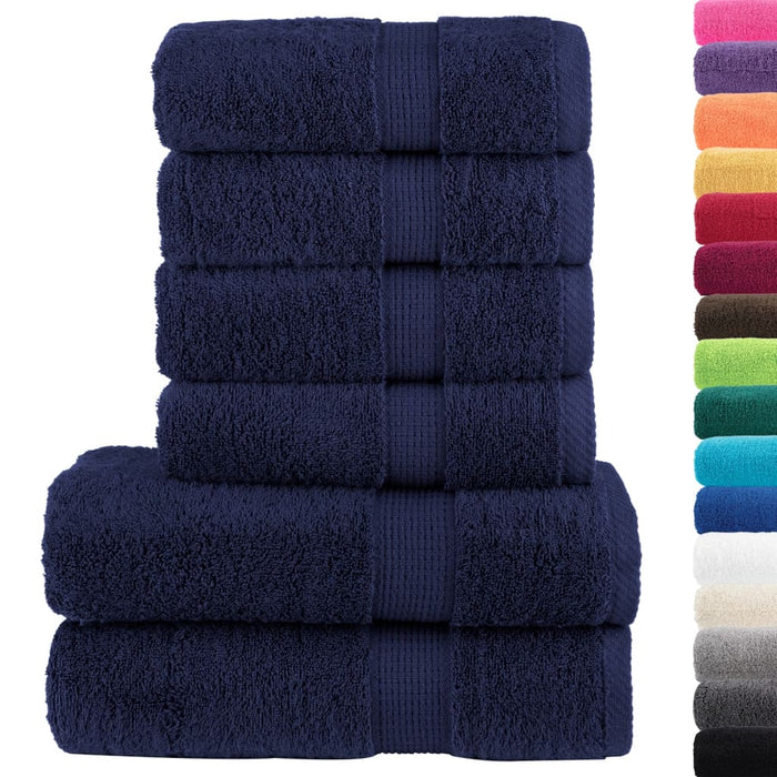 Set de prosoape premium SOLUND, 6 piese, bleumarin, 600 g/m² WALTI