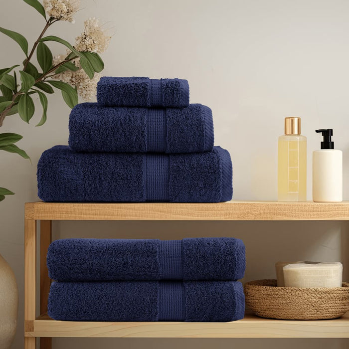 Set de prosoape premium SOLUND, 6 piese, bleumarin, 600 g/m² WALTI