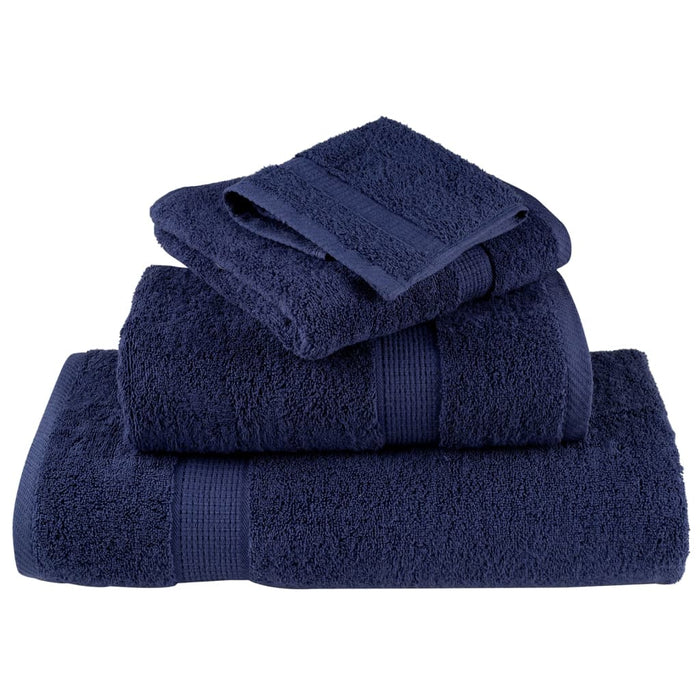 Set de prosoape premium SOLUND, 6 piese, bleumarin, 600 g/m² WALTI