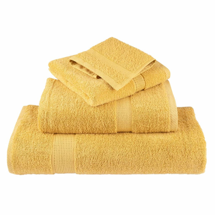 Set de prosoape premium SOLUND, 6 piese, auriu, 600 g/m² WALTI
