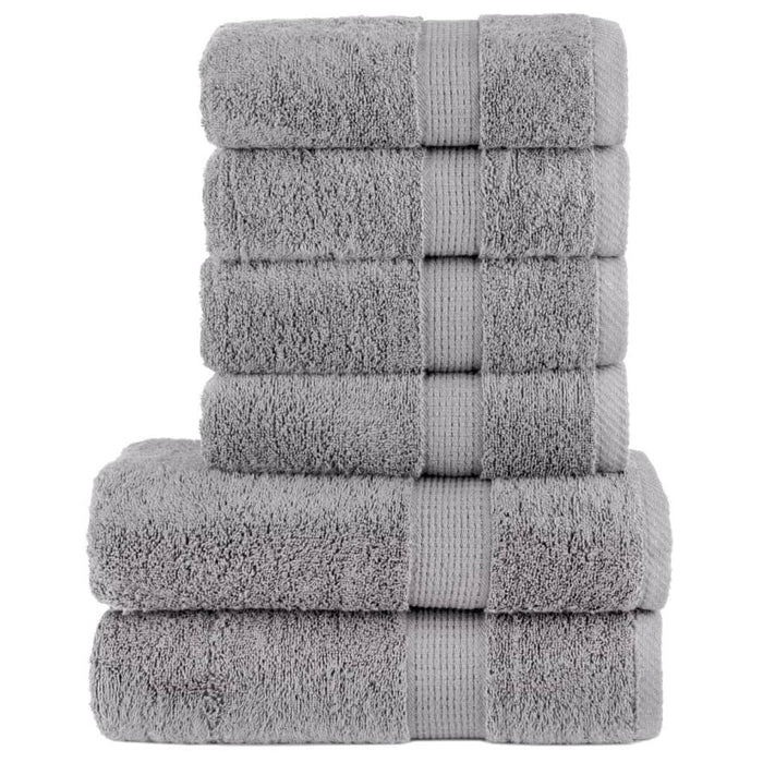 Set de prosoape premium SOLUND, 6 piese, gri, 600 g/m² - WALTI WALTI