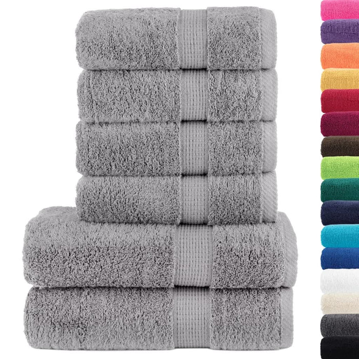 Set de prosoape premium SOLUND, 6 piese, gri, 600 g/m² - WALTI WALTI