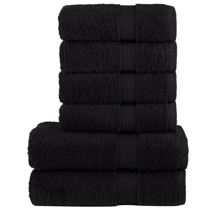 Set de prosoape premium SOLUND, 6 piese, negru, 600 g/m² - WALTI WALTI